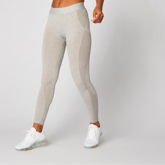 MYPROTEIN High-Waisted Gray Leggings with Elastic Waistband - Picture 1 of 6